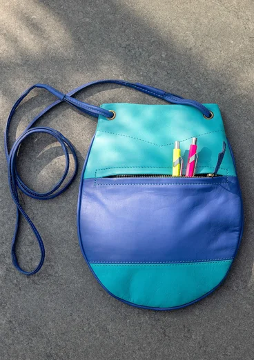 Handtasche aus Leder - türkis