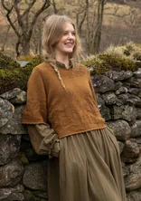 Strickpullover „Hildur“ aus Wolle - messing-melange