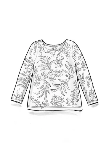 Gemustertes Shirt „Sanvi“ aus Bio-Baumwolle - schwarz