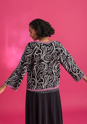 “Brisa” cardigan in recycled cotton - black