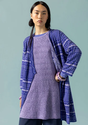 Strickjacke „Elsie“ aus Bio-/Recycling-Baumwolle - himmelblau