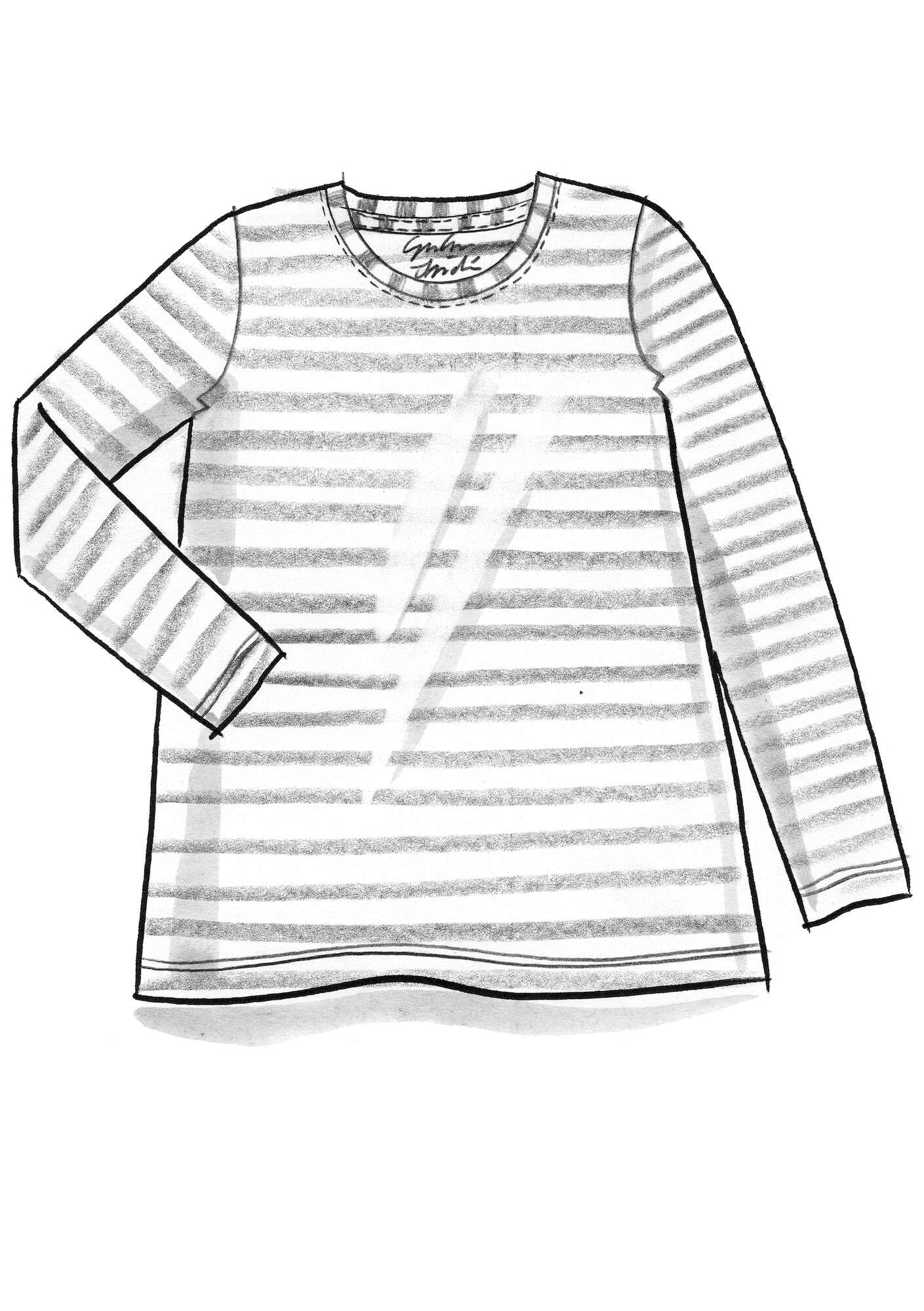 Essential striped sweater in organic cotton