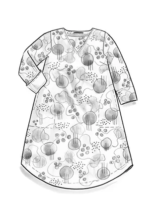 “Fizz” woven dress in linen/modal - black