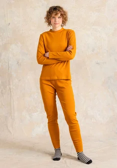 Ribbed organic cotton jersey leggings - lion