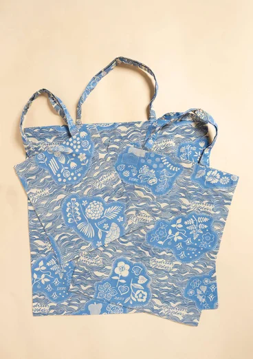 Organic cotton fabric tote bag M - 