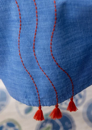 “Stitches” organic cotton tablecloth
