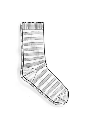 Chaussettes rayées en coton biologique - encre