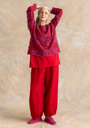 “Ophelia” organic/recycled cotton sweater - purple red