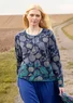 Gilet à motif "Pumpkin" en coton biologique et recyclé/laine (indigo foncé L)