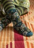 “Nome” wool/elastane terry socks (dark jade S/M)