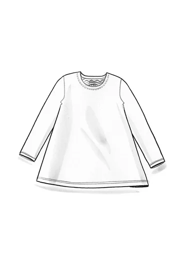 Tunique rayée/unie "Ellen" en jersey de coton biologique/modal - chou rouge