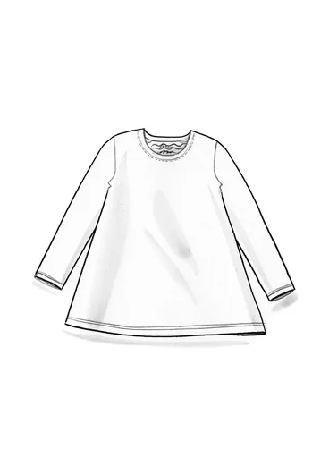 Tunique rayée/unie "Ellen" en jersey de coton biologique/modal - chou rouge
