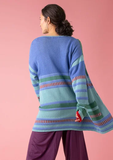 Gilet "Dagmar" en coton recyclé et biologique - ruisseau de prairie/rayé