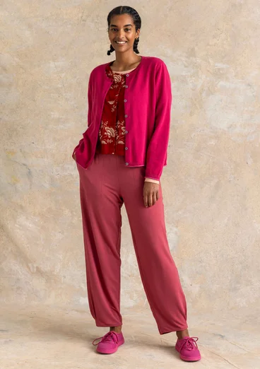 “Esme” organic/recycled cotton cardigan - cyklamen