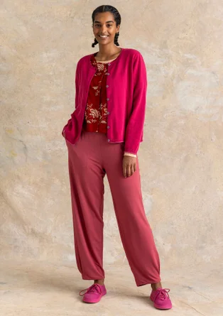 Cardigan "Esme" i økologisk/genanvendt bomuld - cyklamen