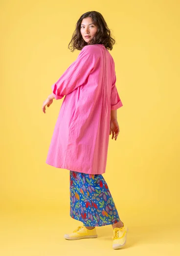 Robe en tissu de coton biologique/lin - rose sauvage