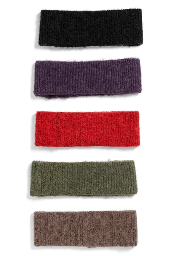 Stirnband aus Alpakawollgemisch - schwarz