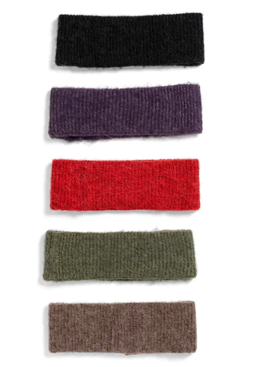 Alpaca blend headband - black
