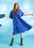 Jersey dress in cotton/modal (brilliant blue XL)