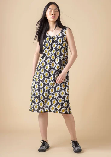 Robe "Afrodite" en coton biologique tissé - noir