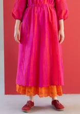 Jupe "Melody" en tissu de coton biologique/soie - bégonia rose