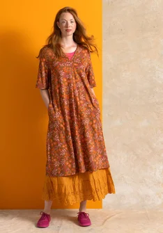 Jerseykleid „Ophelia“ aus Bio-Baumwolle/Modal - eichel-gemustert