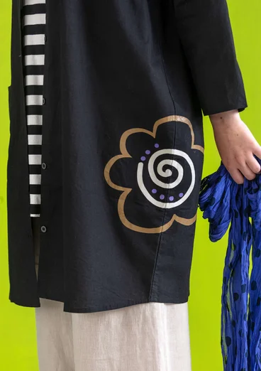 Kjole «Web» i økologisk bomull - svart