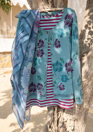 Huivi "Okinawa” villaa - vaalea indigo