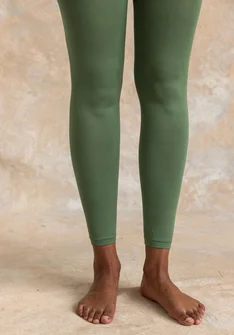 Effen legging van gerecycled polyamide - rozemarijn