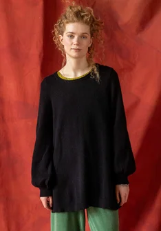 “Vinternatt” knit tunic in an alpaca blend - black