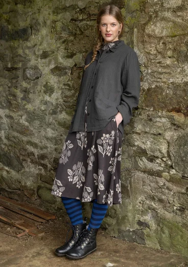 Strickkleid „Hildur“ aus Bio-Baumwolle - schwarzes Umbra