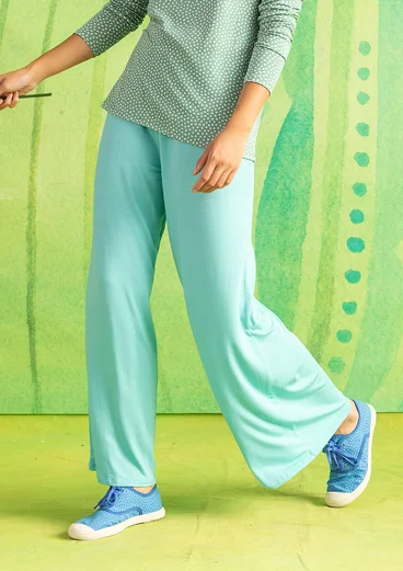 Lyocell/elastane jersey trousers - meadow stream