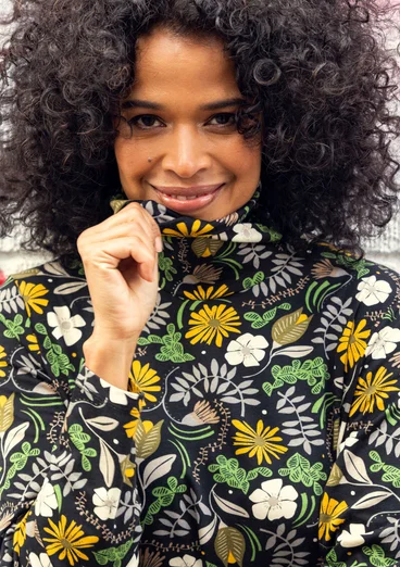 Tricot tuniek "Concrete" van biologisch katoen/modal/elastaan - ijzergrijs
