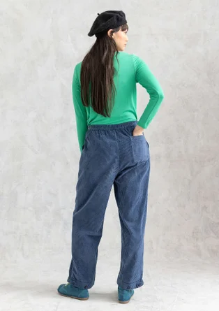 Cordhose „Rime“ aus Bio-Baumwolle - indigo