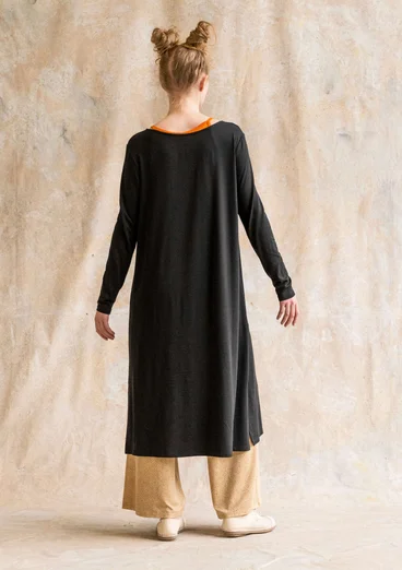 Tricot jurk "Ada" van lyocell/elastaan - zwart