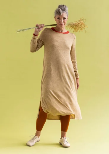 Robe "Ada" en jersey de lyocell/élasthanne - avoine/motif