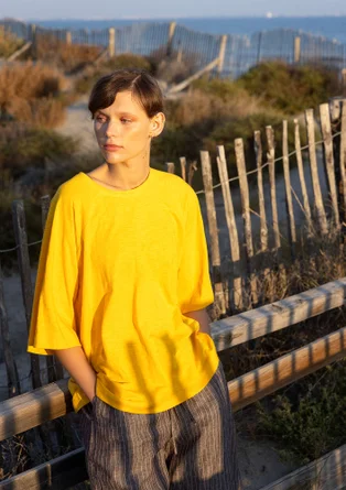 Organic cotton/linen jersey top - dandelion