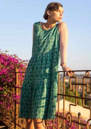 Jerseykleid „Papillon“ aus Bio-Baumwolle - basilikum