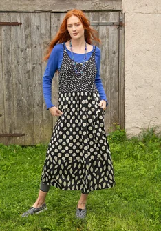 “Singö” jersey dress in organic cotton/modal - svart