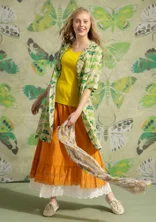 “Fjäril” woven dress in organic cotton - apple green