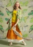 “Fjäril” woven dress in organic cotton (apple green L)