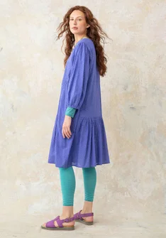 Woven dress in organic cotton - himmelsbl