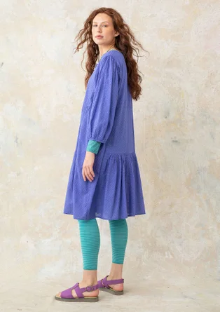 Webkleid aus Bio-Baumwolle - himmelblau