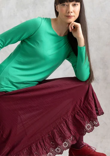 Woven organic cotton underskirt - aubergine