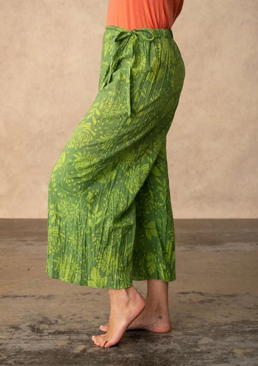 Geweven overslagbroek "Niwa" van biologisch katoen - koriander