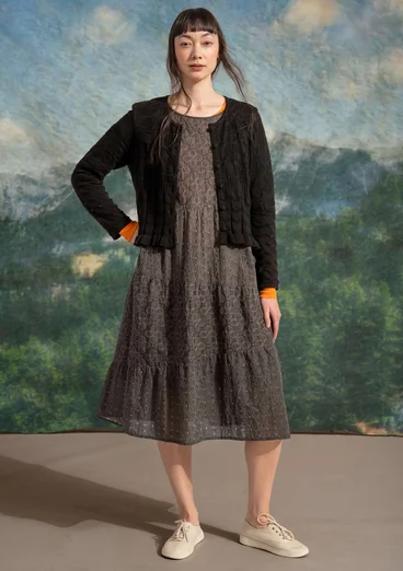 Strickjacke „Raya“ aus Bio-Baumwolle - schwarz