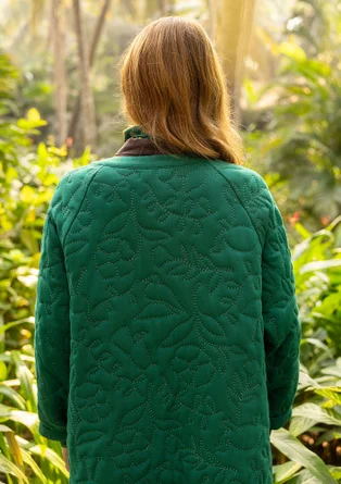 Trikotjakke «Galapagos» i økologisk bomull - flaskegrønn