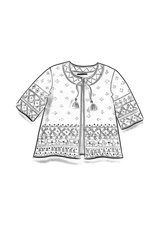 Vest "Noon" van wol/lyocell - donkerpioen