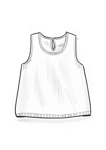 Knitted linen/organic cotton tank top - grapefruit