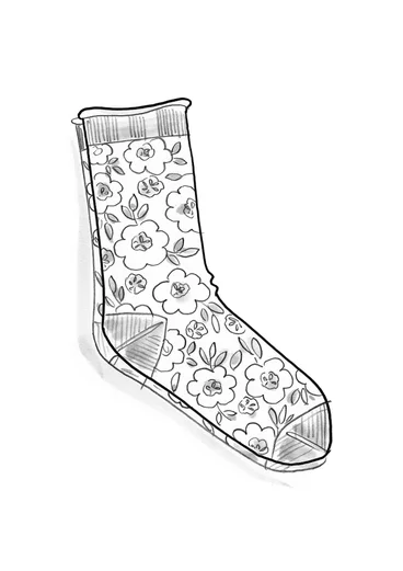 “Bodil” socks in organic cotton - mullberry